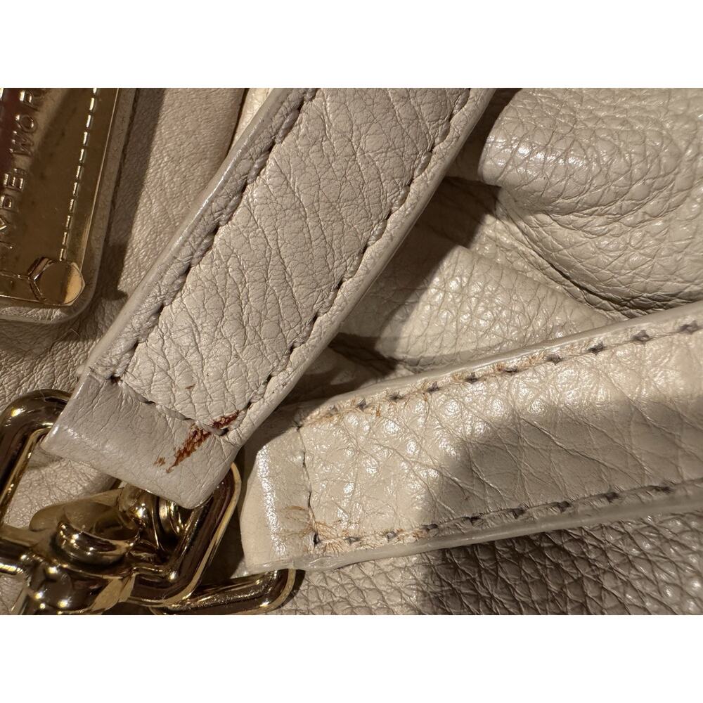 Marc by Marc Jacobs Classic Q Hillier Pebble Leather Hobo Bag White Shoulder - Picture 11 of 13